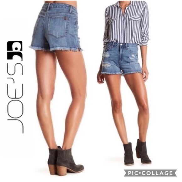 Joe’s Jeans Kiernan Distressed High Rise Cutoff Short, Size 26 - Picture 1 of 16
